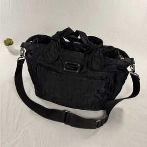 MARC by Marc Jacobs Pretty Nylon Eliz-A-Baby Diaper Bag Black Designer Used